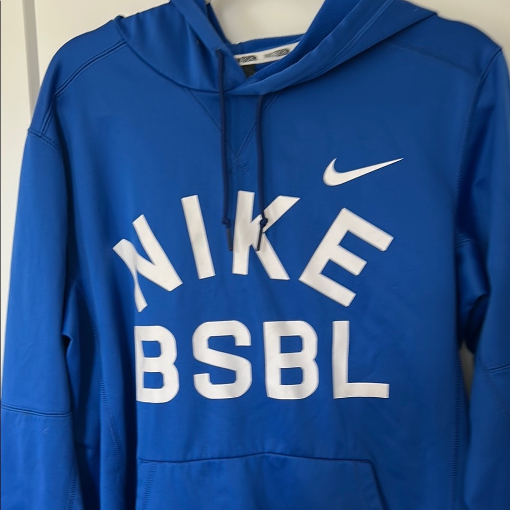 Nike Blue Hoodie with White Logo
